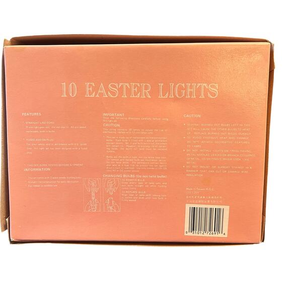 VTG Easter Egg Plug-in String Lights For Indoor/Outdoor Use Multi Color Festive - Picture 5 of 5
